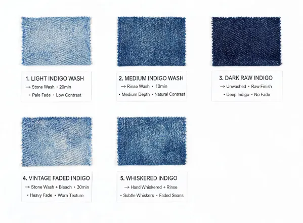 Indigo finish and wash reference