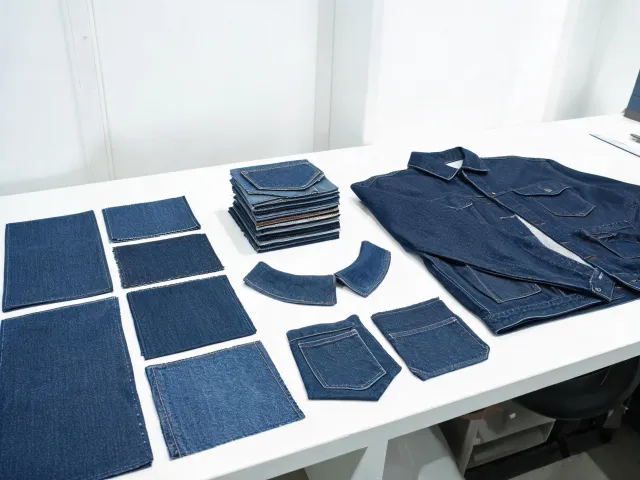 Structured denim outerwear prototype